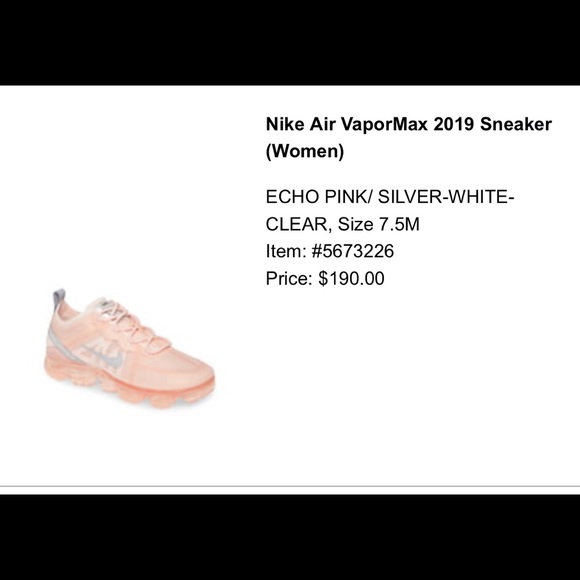 nike air vapormax echo pink